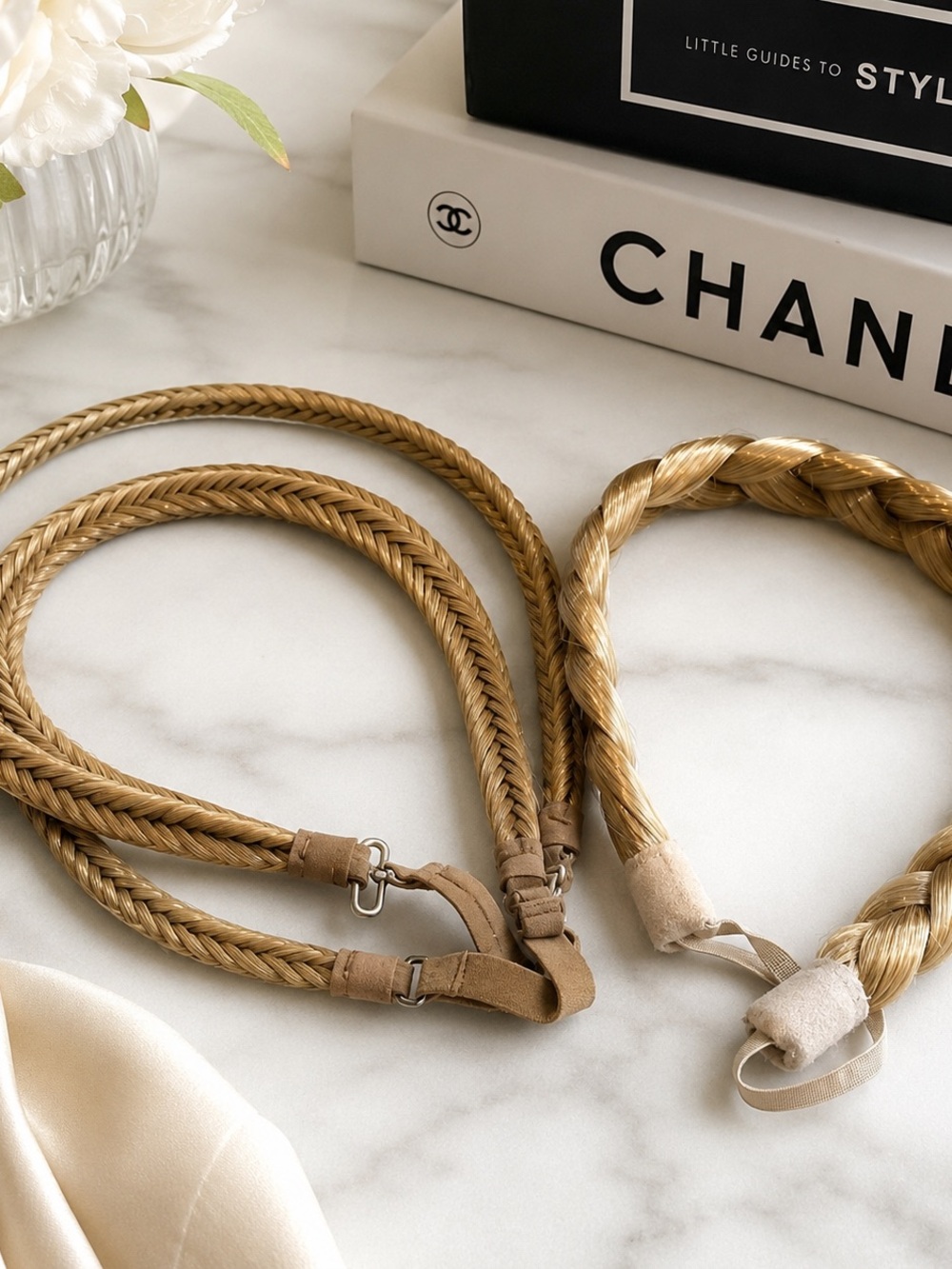 Set of 3 Braided Hair Headbands – Blonde/Golden Tones